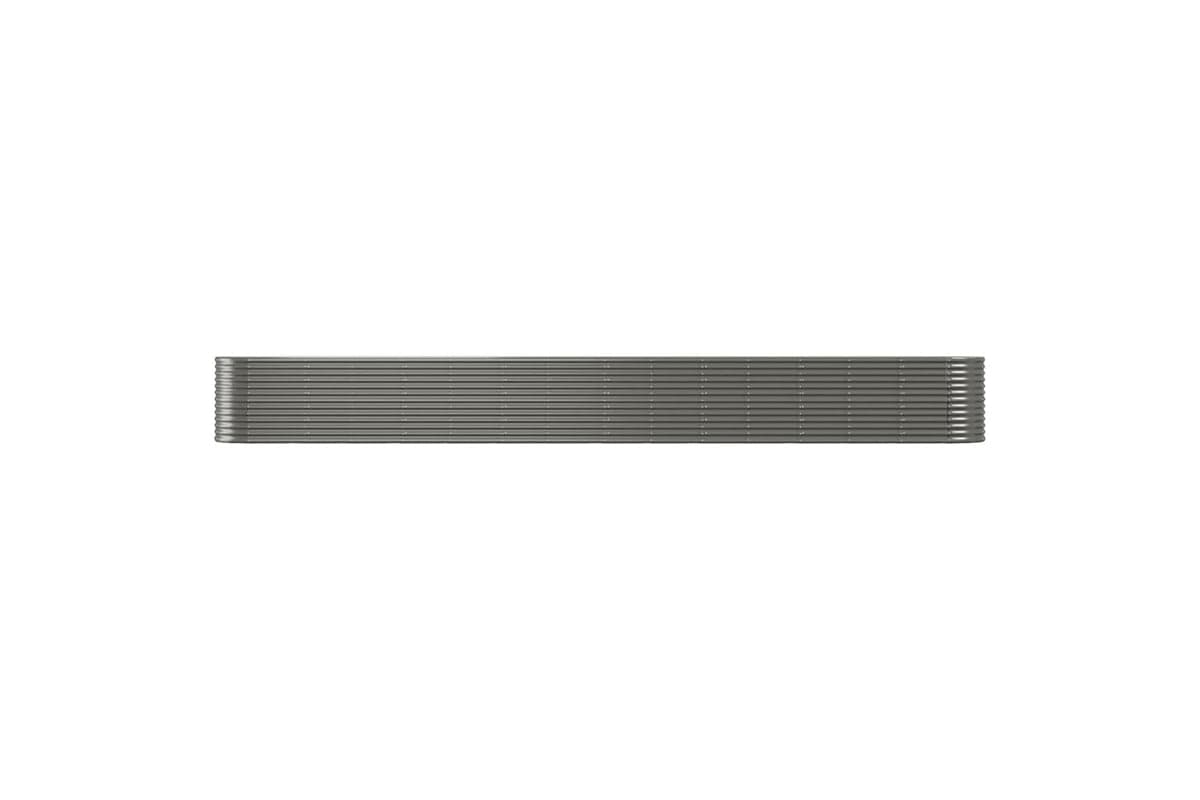 vidaXL 318979 Garden Raised Bed Powder-coated Steel 620x80x68cm Grey