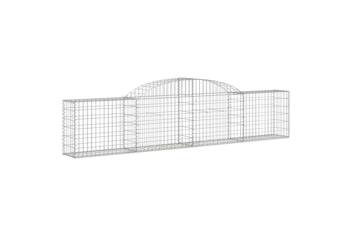 vidaXL 153503 Arched Gabion Basket 300x30x60/80cm Galvanised Iron