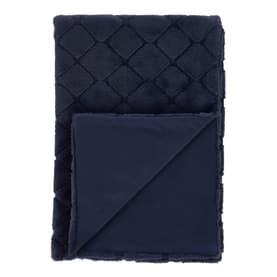 Cosy Diamond Throw Navy