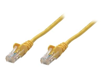 INTELLINET - Network Patch Cable, Cat5e, 3m, Yellow, CCA, U/UTP, PVC, RJ45, Gold Plated Contacts, Snagless, Booted, Lifetime Warranty, Polybag - patch cable - yellow