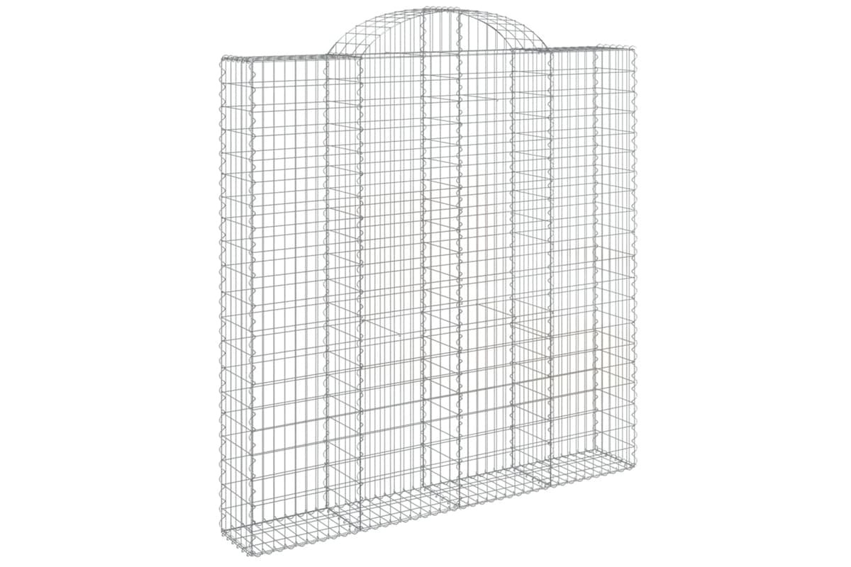 vidaXL 153490 Arched Gabion Basket 200x30x200/220cm Galvanised Iron