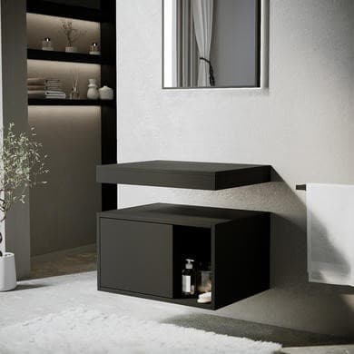 ALMOST PERFECT - Porto 600mm Matt Black Shelf