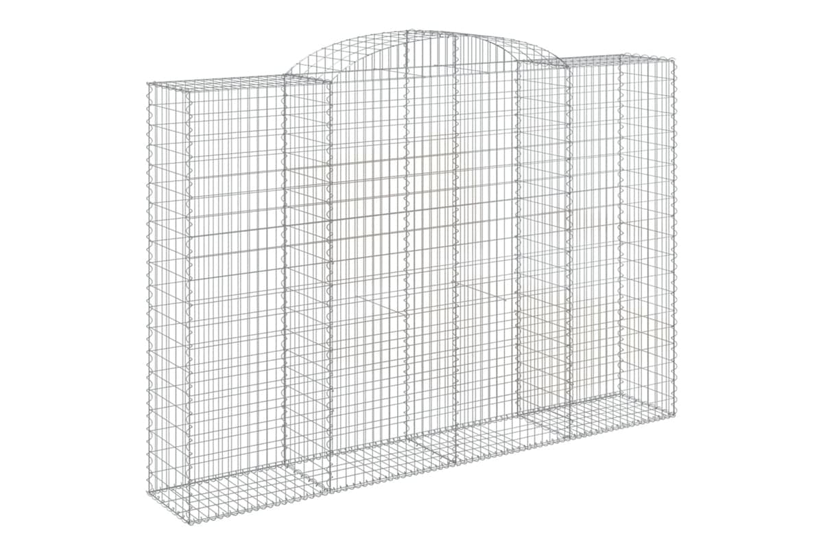 vidaXL 153520 Arched Gabion Basket 300x50x200/220cm Galvanised Iron