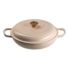 Cast Iron Cream Shallow Casserole 30cm