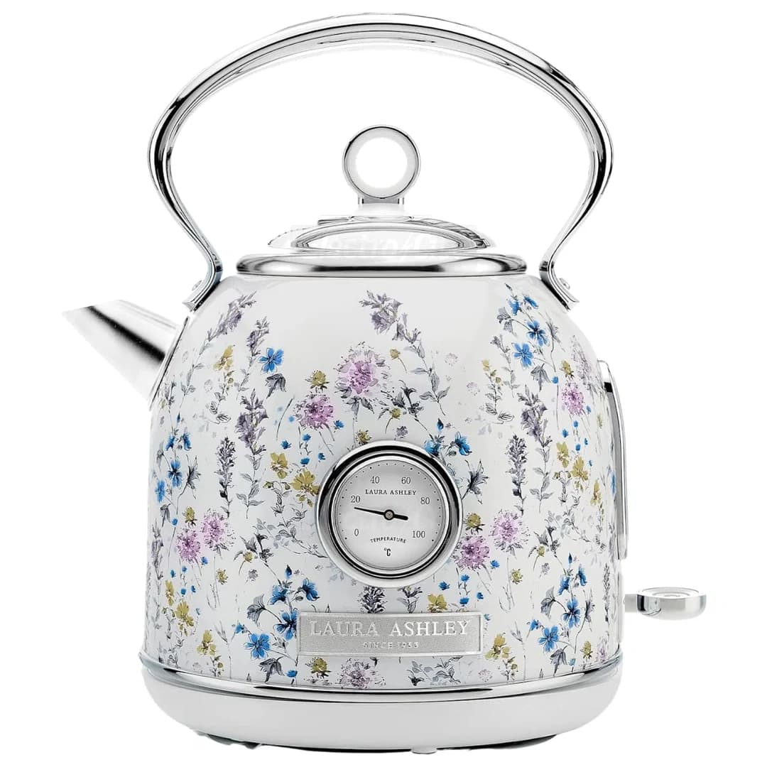 Laura Ashley 1.7 Litre Electric Kettle with Temperature Gauge | Wild Meadow Floral