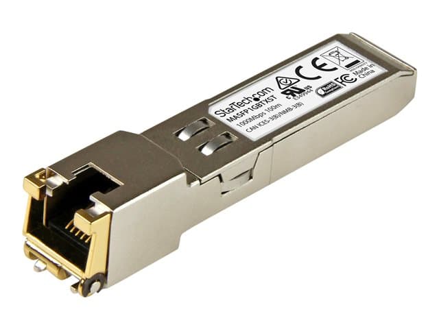STARTECH.COM - Startech Cisco Meraki MA-SFP-1GB-TX Compatible SFP Module, 1000BASE-T, SFP to RJ45 Cat6/Cat5e, 10/100/1000 Mbps, RJ-45 (Copper) 100m, Cisco Meraki MS225, MX400, MS250, 1GbE Mini GBIC - Lifetime Warranty (MASFP1GBTXST) -
