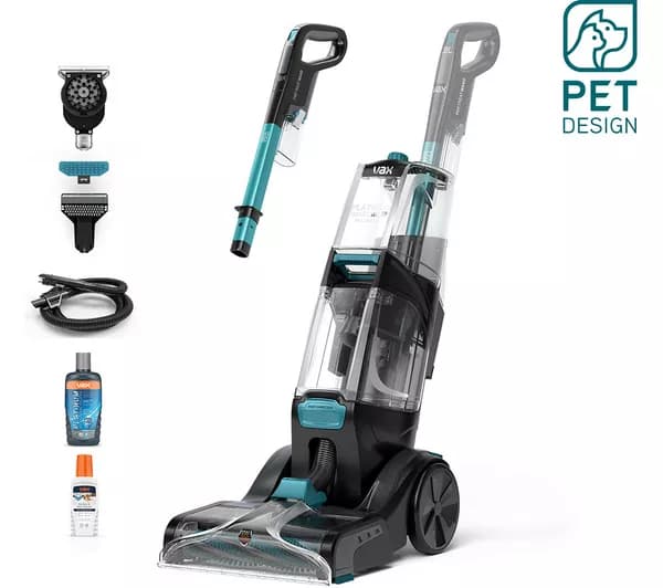 VAX Platinum Smartwash Pet-Design Upright Carpet Cleaner - Charcoal & Teal