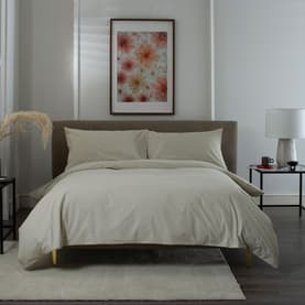 400 Thread Count Sateen 100% Cotton Duvet Set Natural