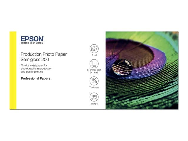 EPSON - Production - photo paper - semi-glossy - 1 roll(s) - Roll (60.96 cm x 30 m) - 200 g/m²