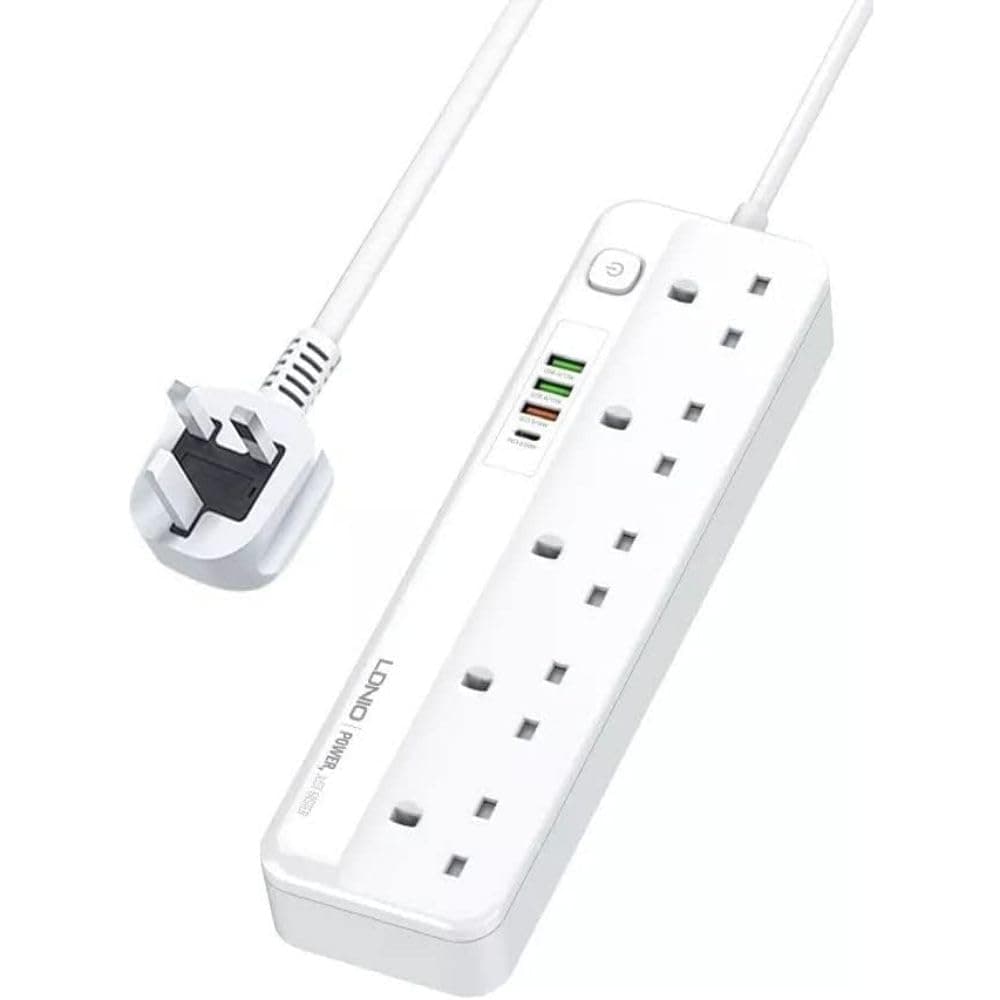 LDNIO Fast Charging Power Strip With 5 Outlets & 4 ...
