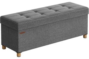 Storage Ottoman | Storage Bench | Linen-like Fabric | 110cm
