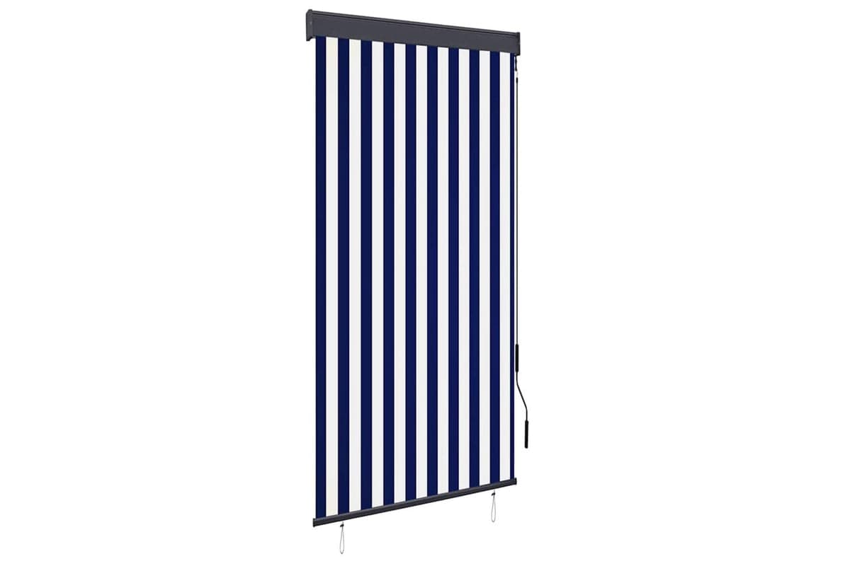 vidaXL 145955 Outdoor Roller Blind 100x250cm Blue And White