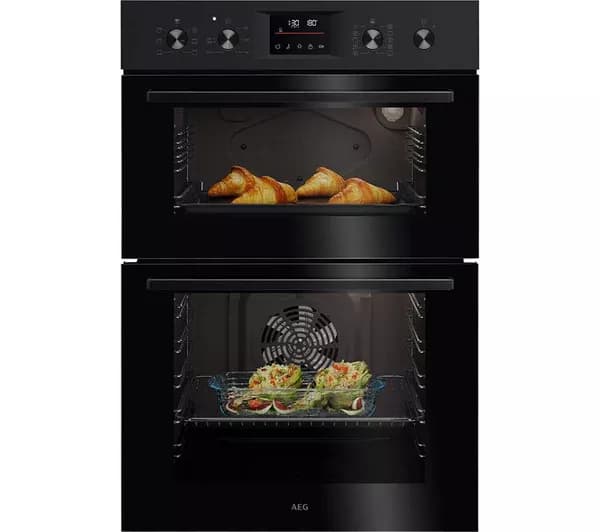 AEG OU5CP40B Electric Built-under Double Oven - Stainless Steel