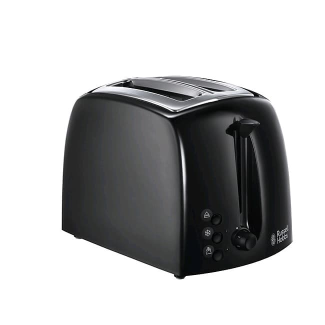Russell Hobbs Textures Black 2 Slice Toaster 21641
