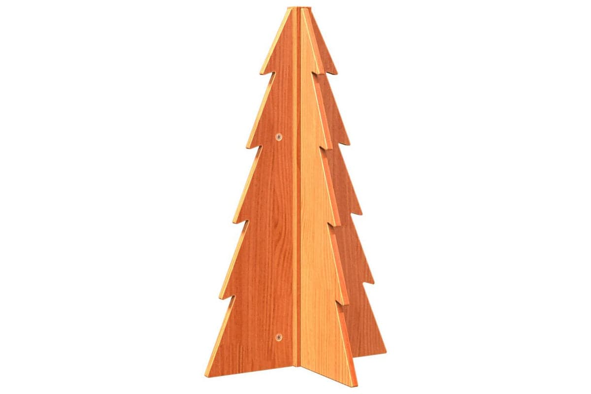 Vidaxl Wooden Christmas Tree For Decoration Wax Brown 695 Cm