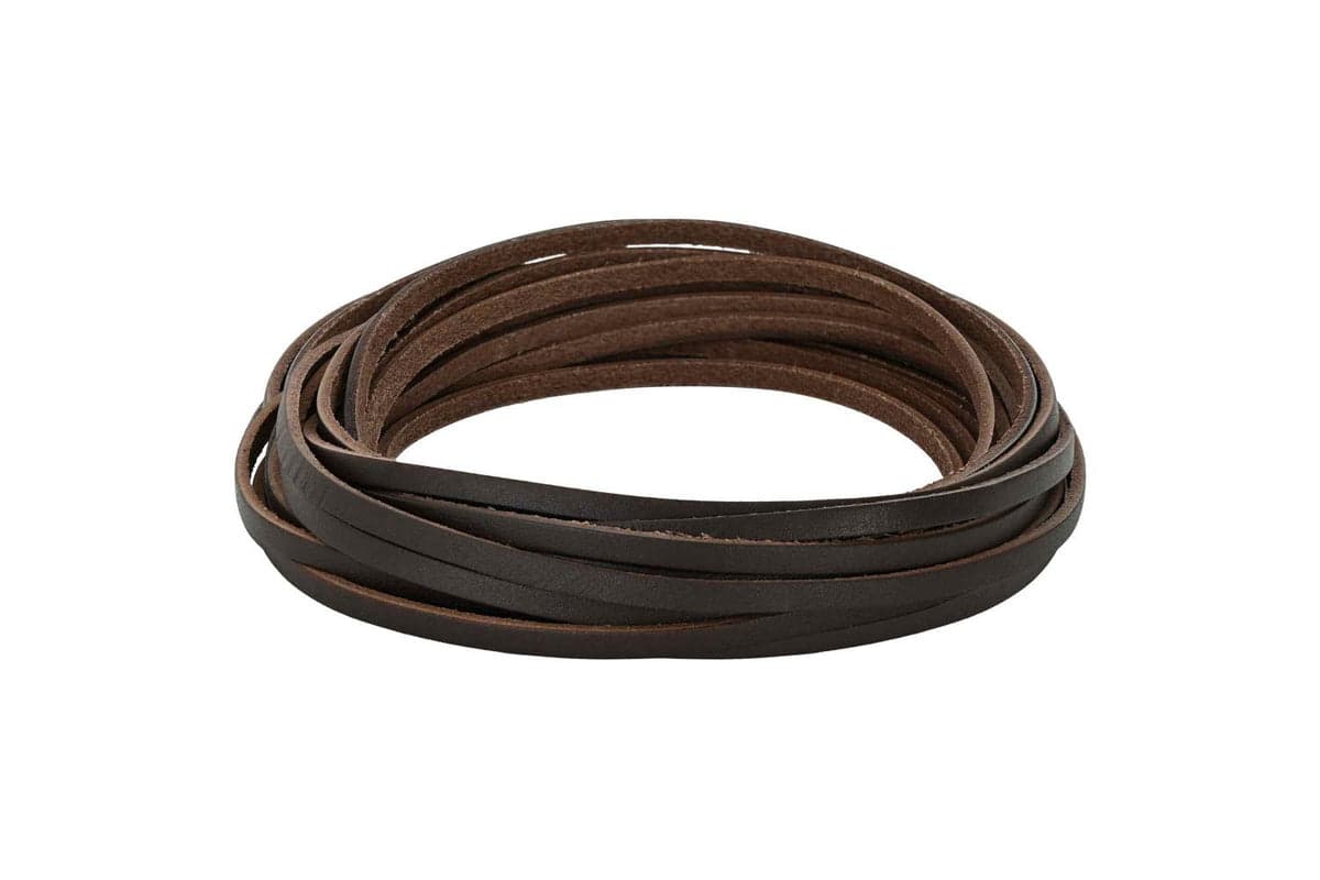 Vidaxl Leather Strap 1 Dark Brown 200 X 04 Cm Leather
