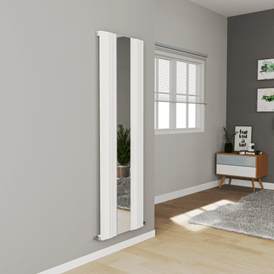 Eco Specchio Vertical Wave Mirror Designer Aluminium Radiator