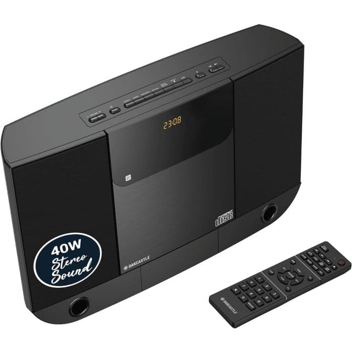 Majority 1000002839, HiFi Stereo System w/ Speakers & Bluetooth, Black