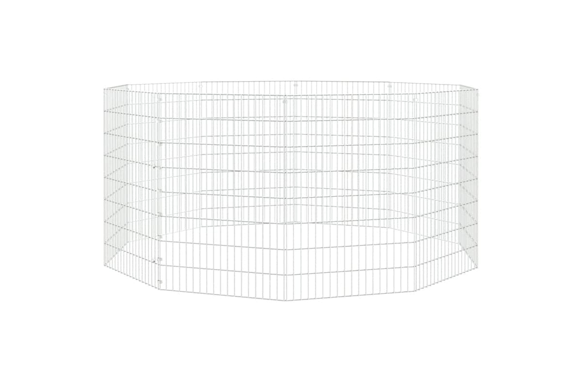 Vidaxl Free Range Animal Enclosure 10-panel 54x80 Cm Galvanised Iron
