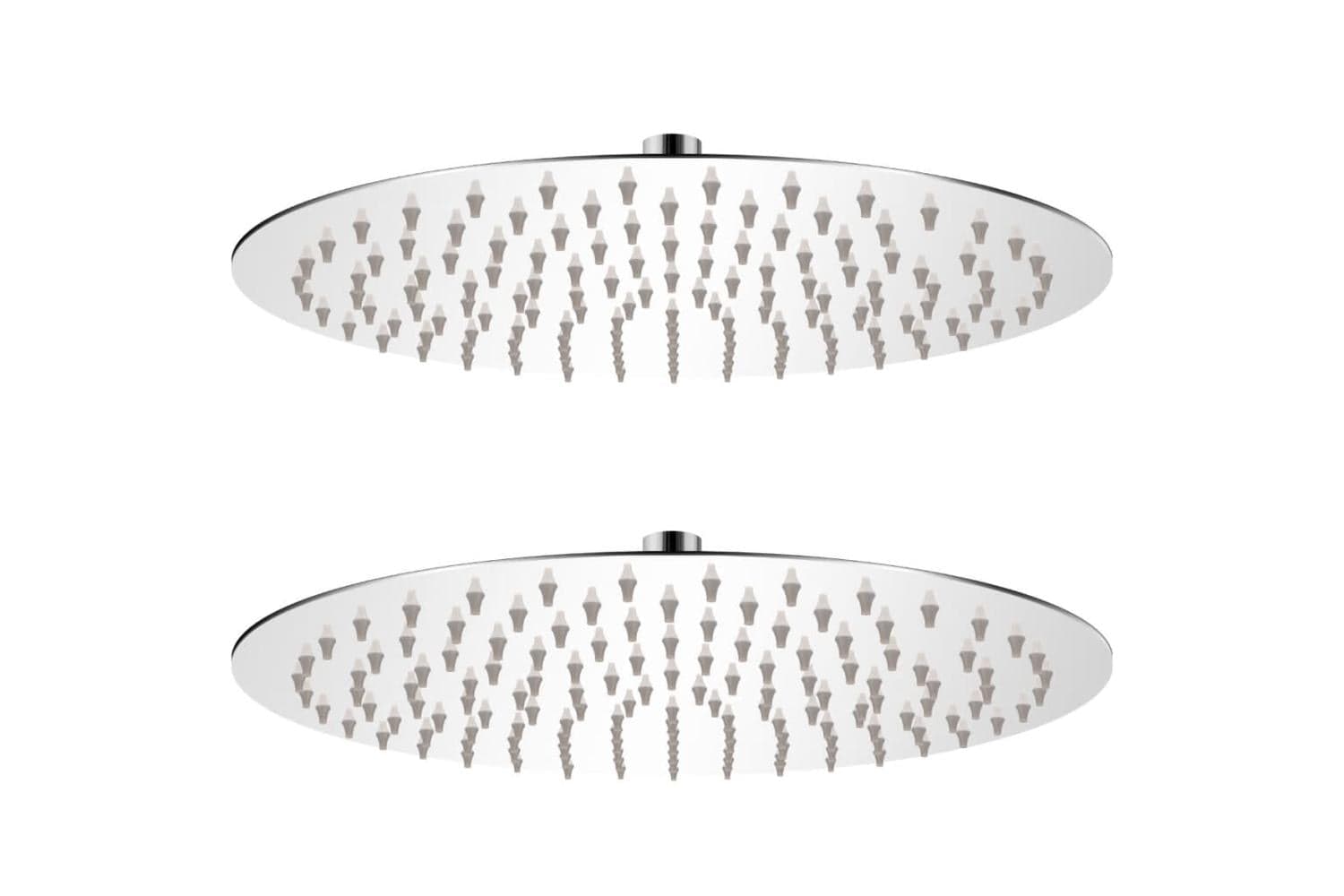 vidaXL 275936 Rain Shower Head 2 Pcs Stainless Steel ÃƒÂƒÃ‚Â˜ 30cm