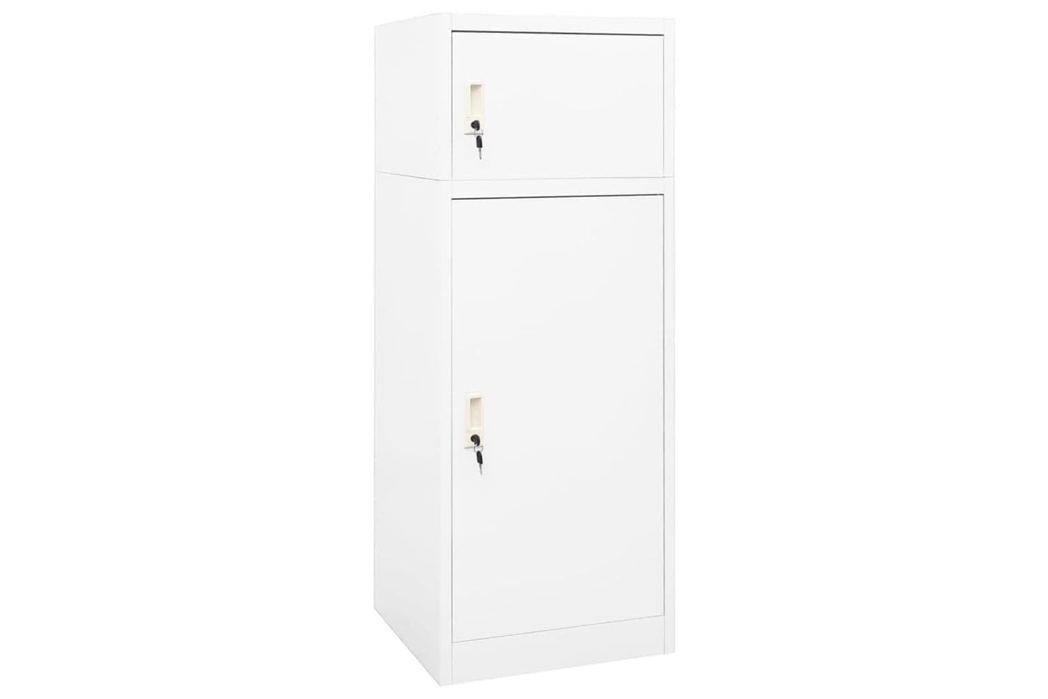 vidaXL 339599 Saddle Cabinet White 53x53x140cm Steel