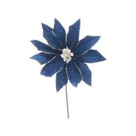 Glitter Poinsettia Christmas Stem