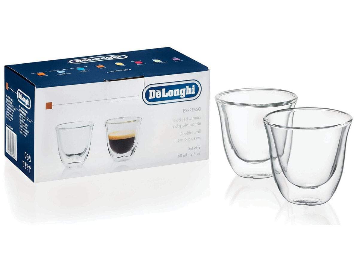 De'Longhi, 5513214591, Espresso Thermo Glasses, Clear