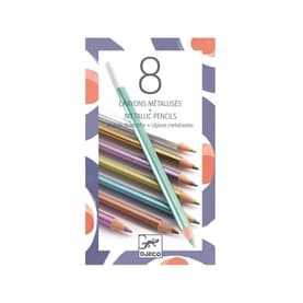 Set Of 8 Metallic Colouring Pencils