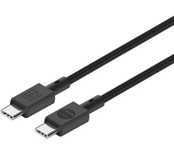 OUR PURE PLANET OPP089 Braided USB Type-C to USB Type-C Cable - 2 m, Black