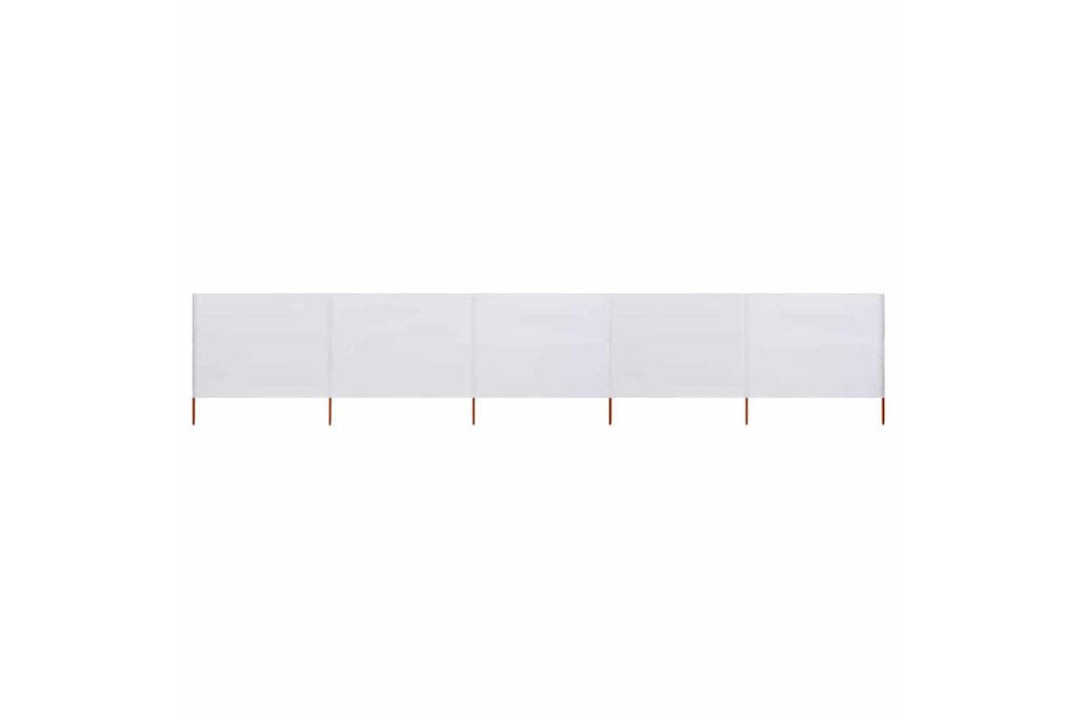 vidaXL 47166 5-panel Wind Screen Fabric 600x160cm Sand White