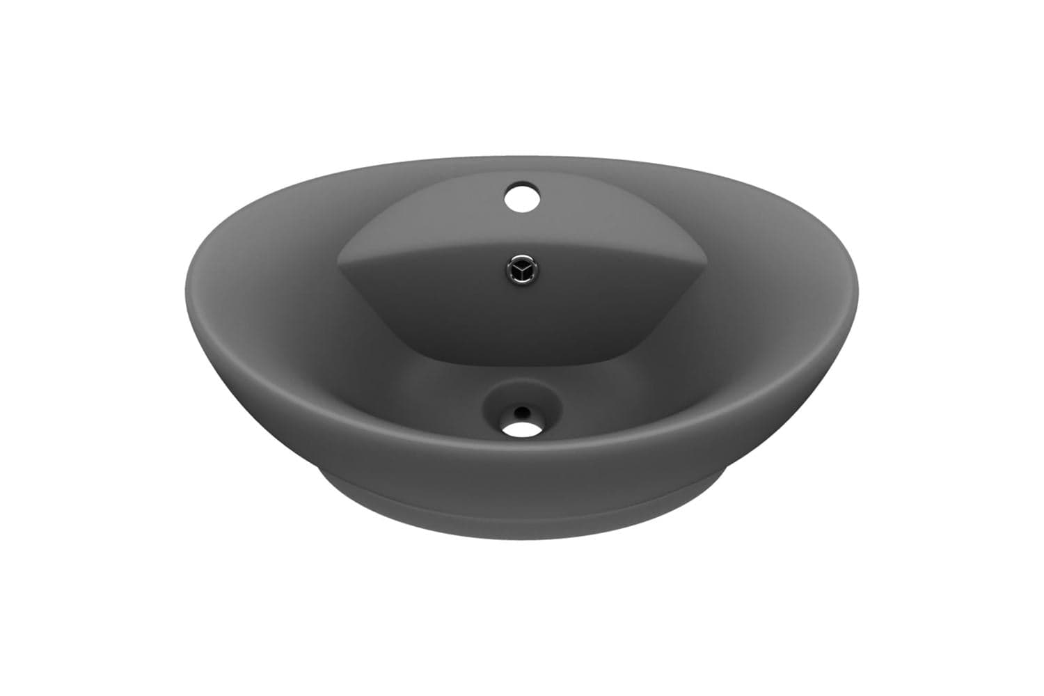 vidaXL Luxury Basin Overflow Oval