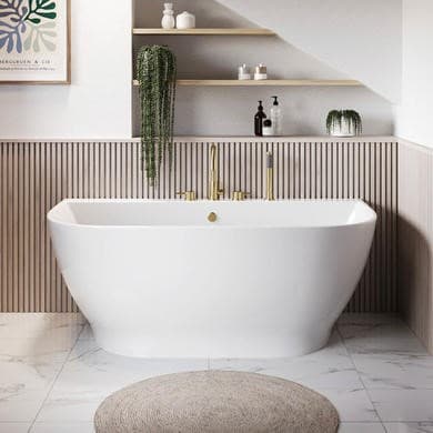 Manilla Freestanding Back to Wall Double Ended Bath