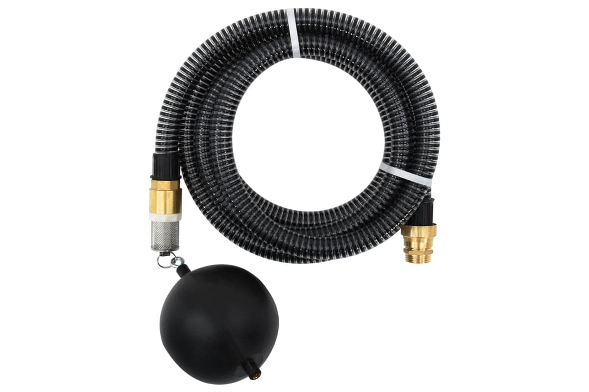 vidaXL 151059 Suction Hose With Brass Connectors 5 M 25mm Black