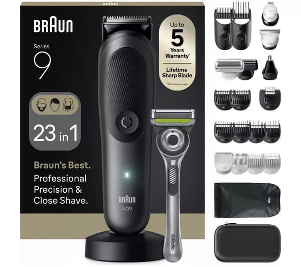 BRAUN All-in-One Series 9, AIO9560, 23in1 Grooming Kit - Grey
