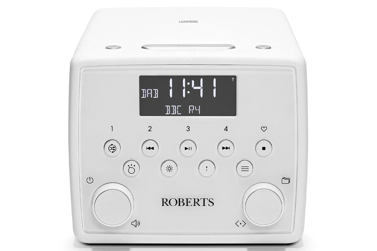 Roberts Alarm Clock Radio with CD Player | White