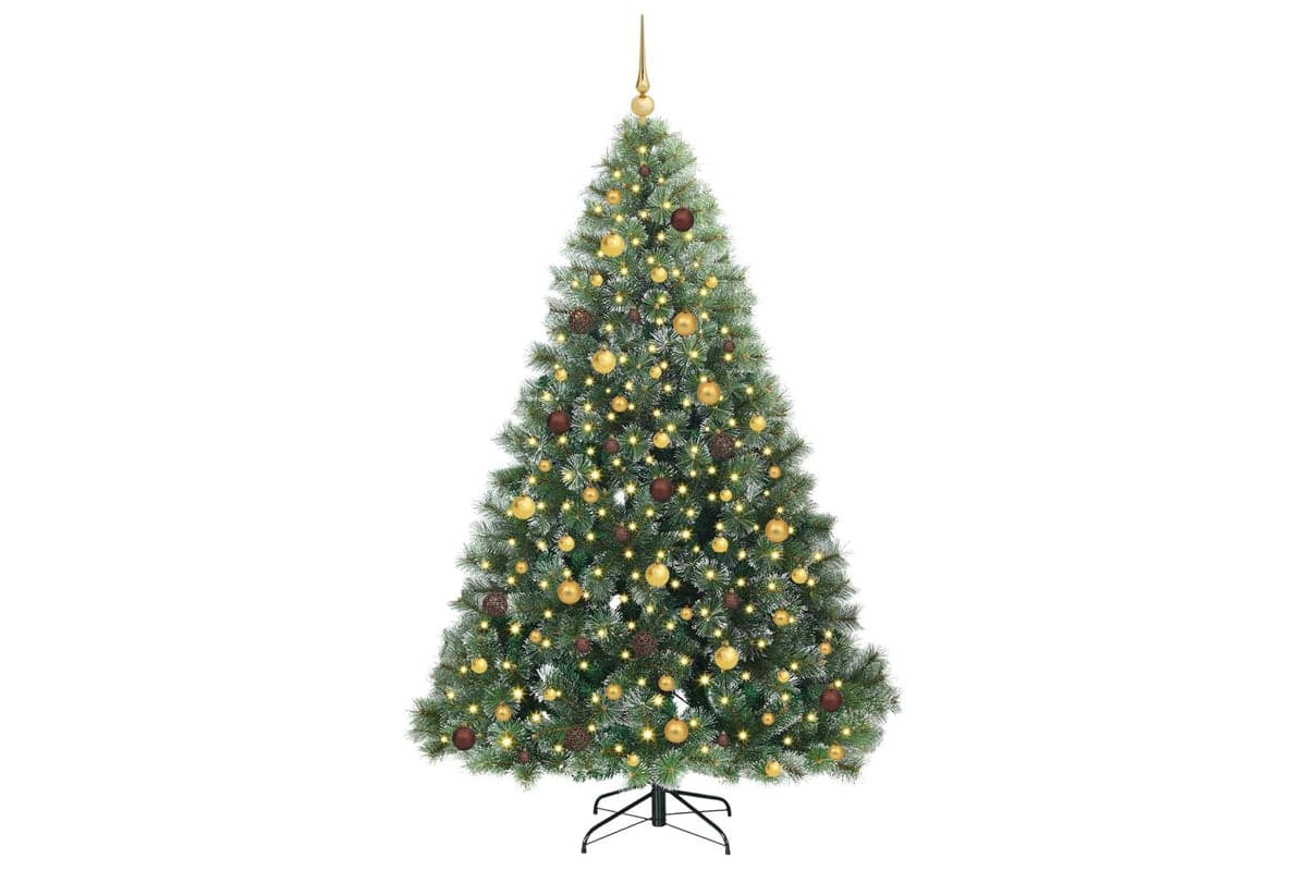 Vidaxl Artificial Christmas Tree With 300 Leds Green 210 Cm Pe And Pvc