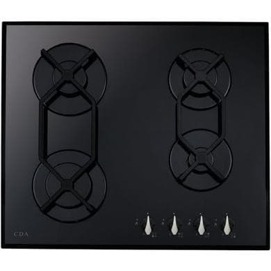 Refurbished CDA HVG621BL 60cm 4 Burner Gas Hob Black