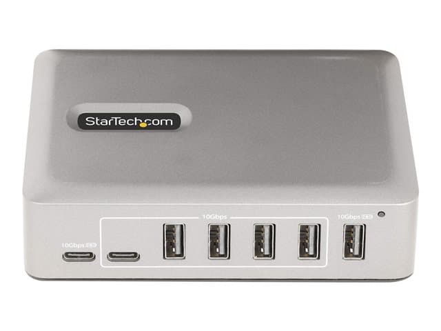 Startech 7-Port USB-C Hub, 5x USB-A + 2x USB-C, Self-Powered w/ 65W Power Supply, USB 3.1 10Gbps Hub w/ BC1.2 Charging, Desktop/Laptop USB Hub with 3f