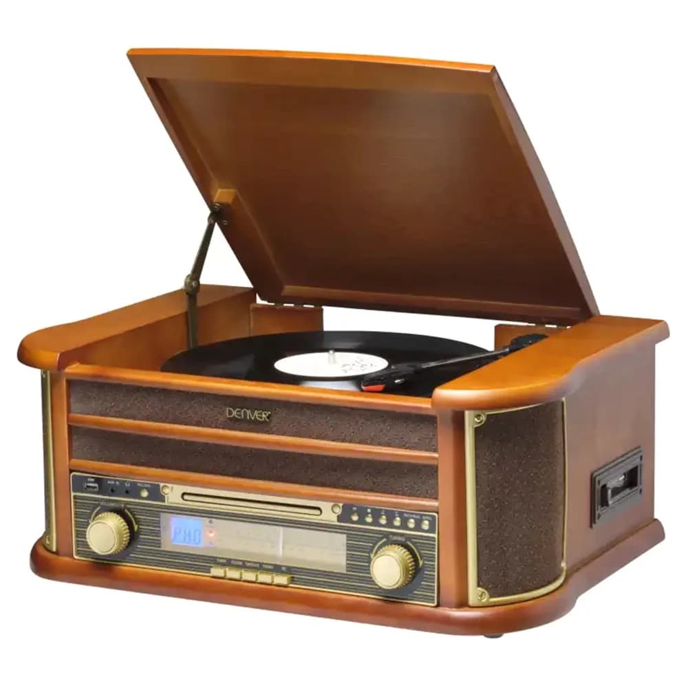 Denver Retro Music System with Turntable and Radio | MCR-50MK3