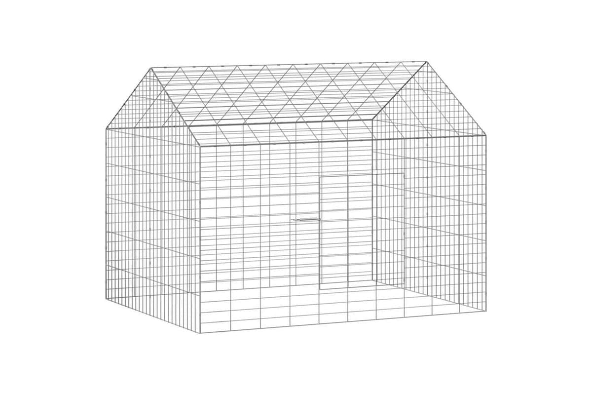 Vidaxl Rabbit Cage Silver 100 X 78 X 78 Cm Galvanised Steel