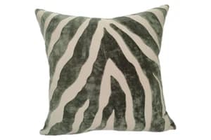 Paul Moneypenny Zebra Cushion | Sage | 43 x 43 cm