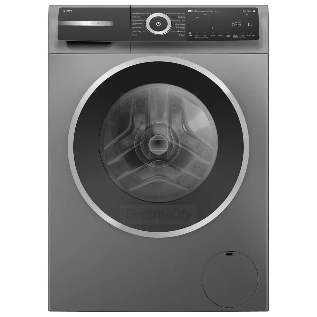 Bosch Series 6 Freestanding 10kg 1400 Spin Washing Machine with Home Connect | Cast Iron Grey