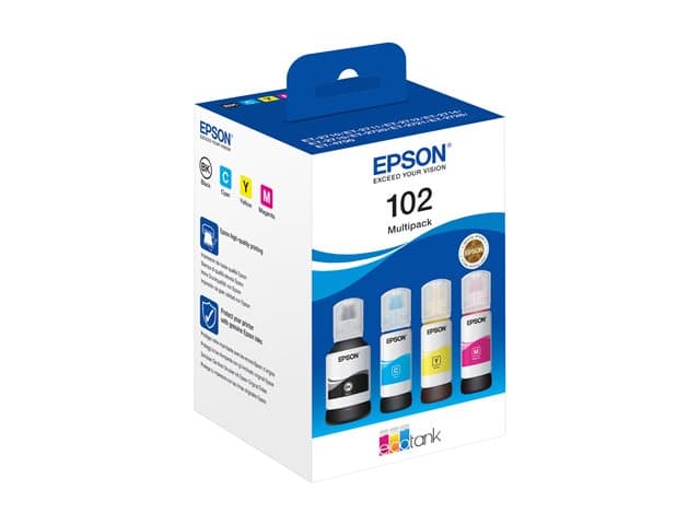 EPSON - 102 Multipack - 4-pack - black, yellow, cyan, magenta - original - ink cartridge