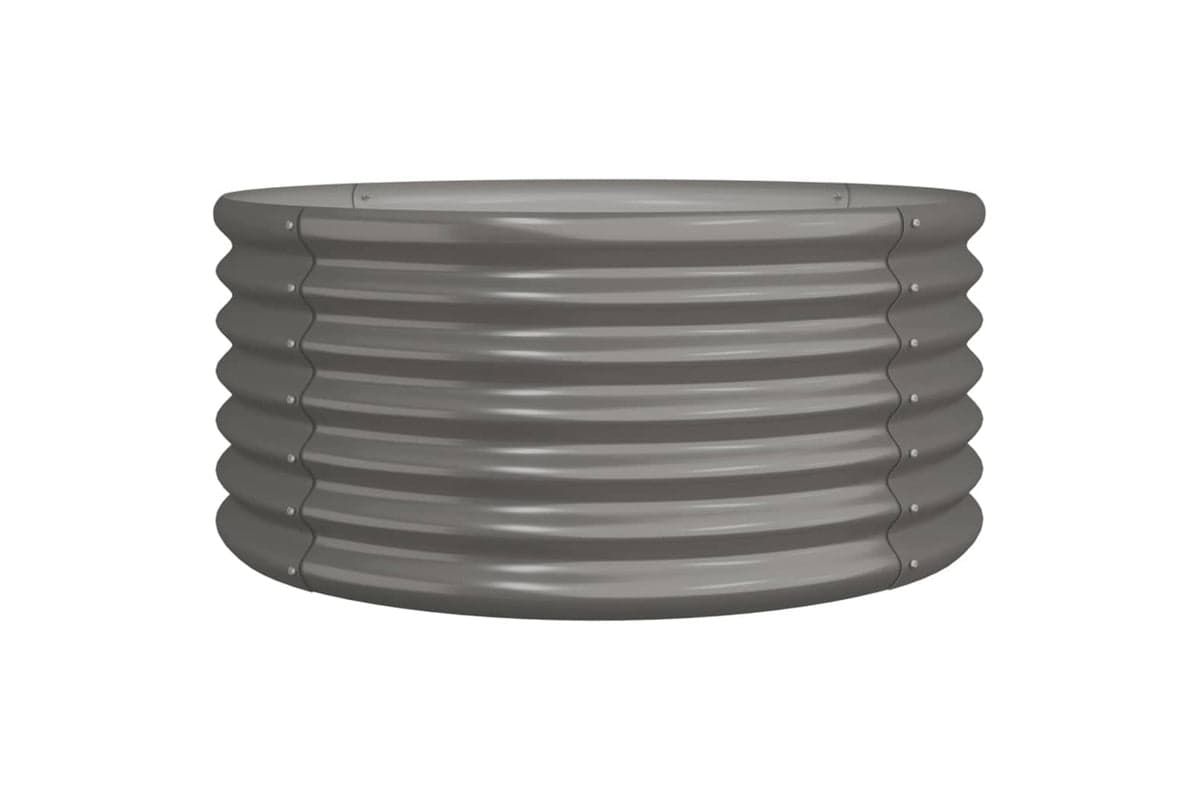 vidaXL 318854 Garden Planter Powder-coated Steel 80x80x36cm Grey
