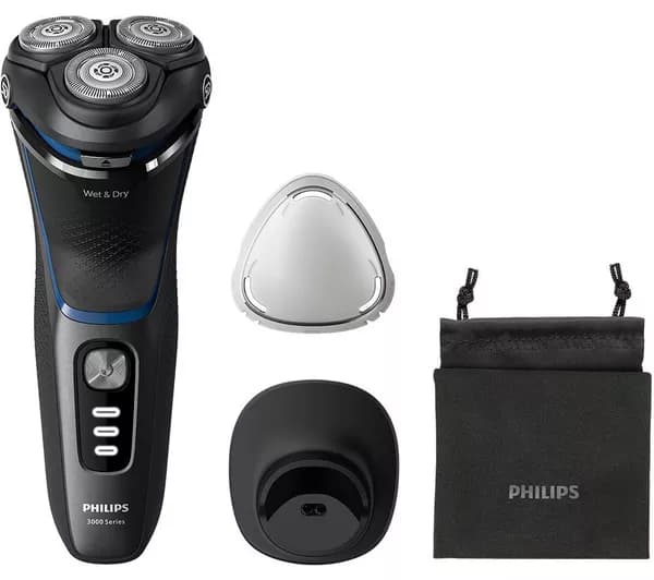 PHILIPS Series 3000 S3344/13 Wet & Dry Rotary Shaver - Dark Moon