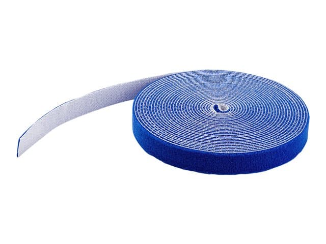 STARTECH.COM - Startech 50ft Hook and Loop Roll, Cut-to-Size Reusable Cable Ties, Bulk Industrial Wire Fastener Tape / Adjustable Fabric Wraps Blue / Resuable Self Gripping Cable Management Straps - Adjustable Loop Ties (HKLP50BL) - hook & loop fastener