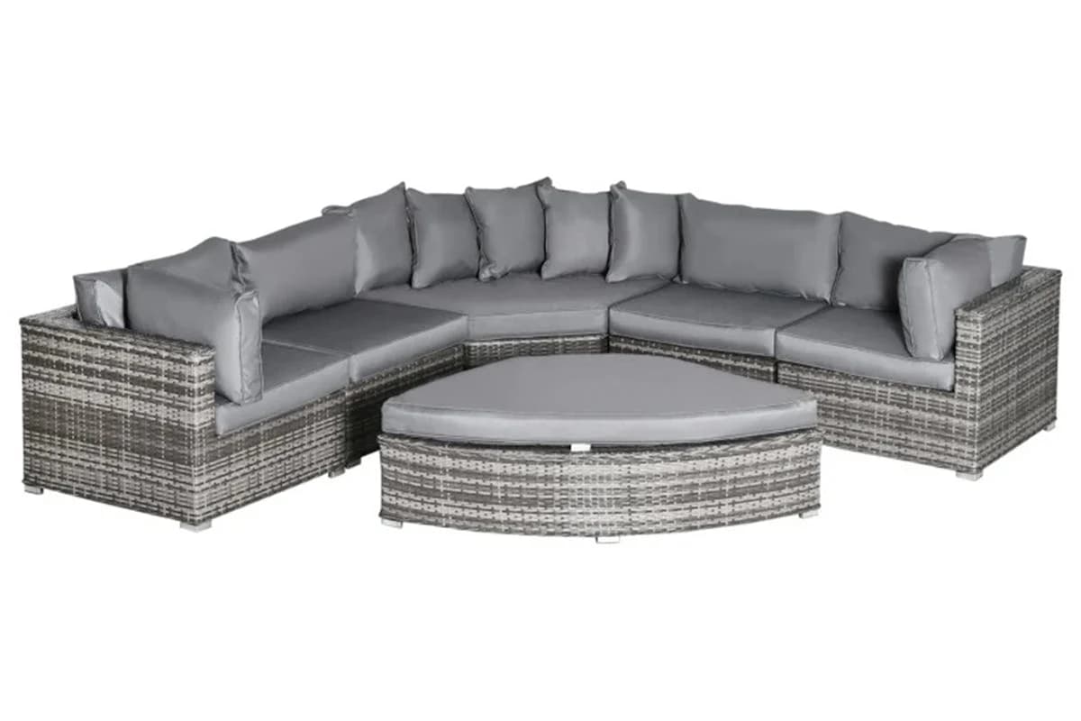 Outsunny Outdoor Rattan Sofa Set | Grey