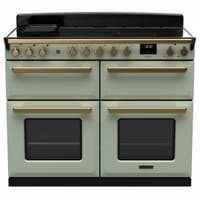 Rangemaster Estel Deluxe 110cm Induction Range Cooker - Mint with Brass Trim | ESDLB110EIPMNT/AB1