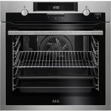 Refurbished AEG BPS551020M 60cm Single Built In Electric Oven Stainless Steel