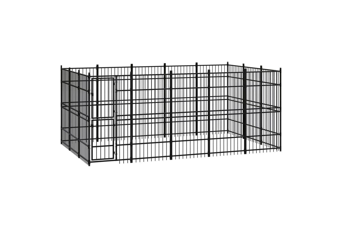 Vidaxl 3097976 Outdoor Dog Kennel Steel 13.82 M2